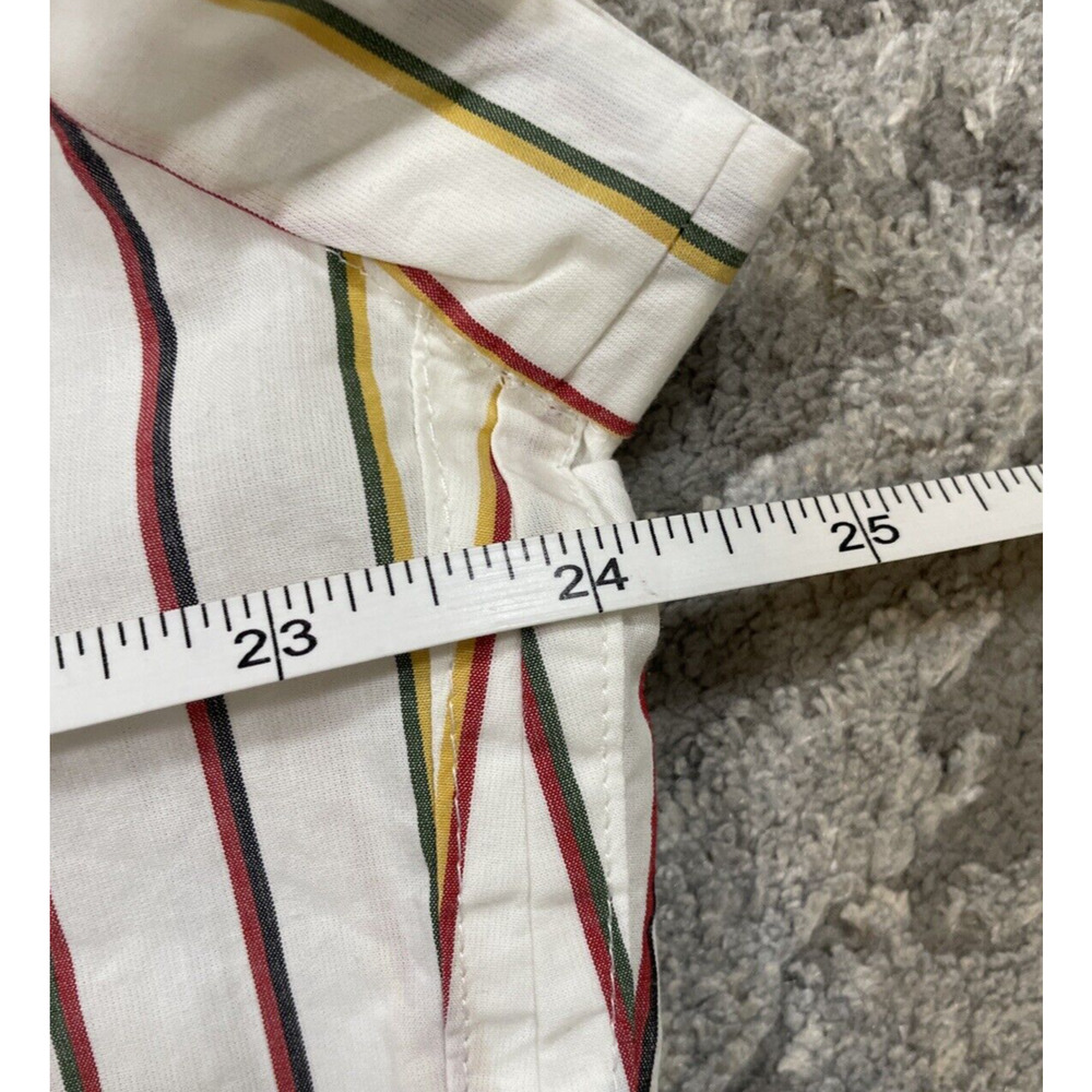 Madewell Central Shirt Womens‎ S Rainbow Stripe Cotton Short Sleeve Button Down - Picture 8 of 9